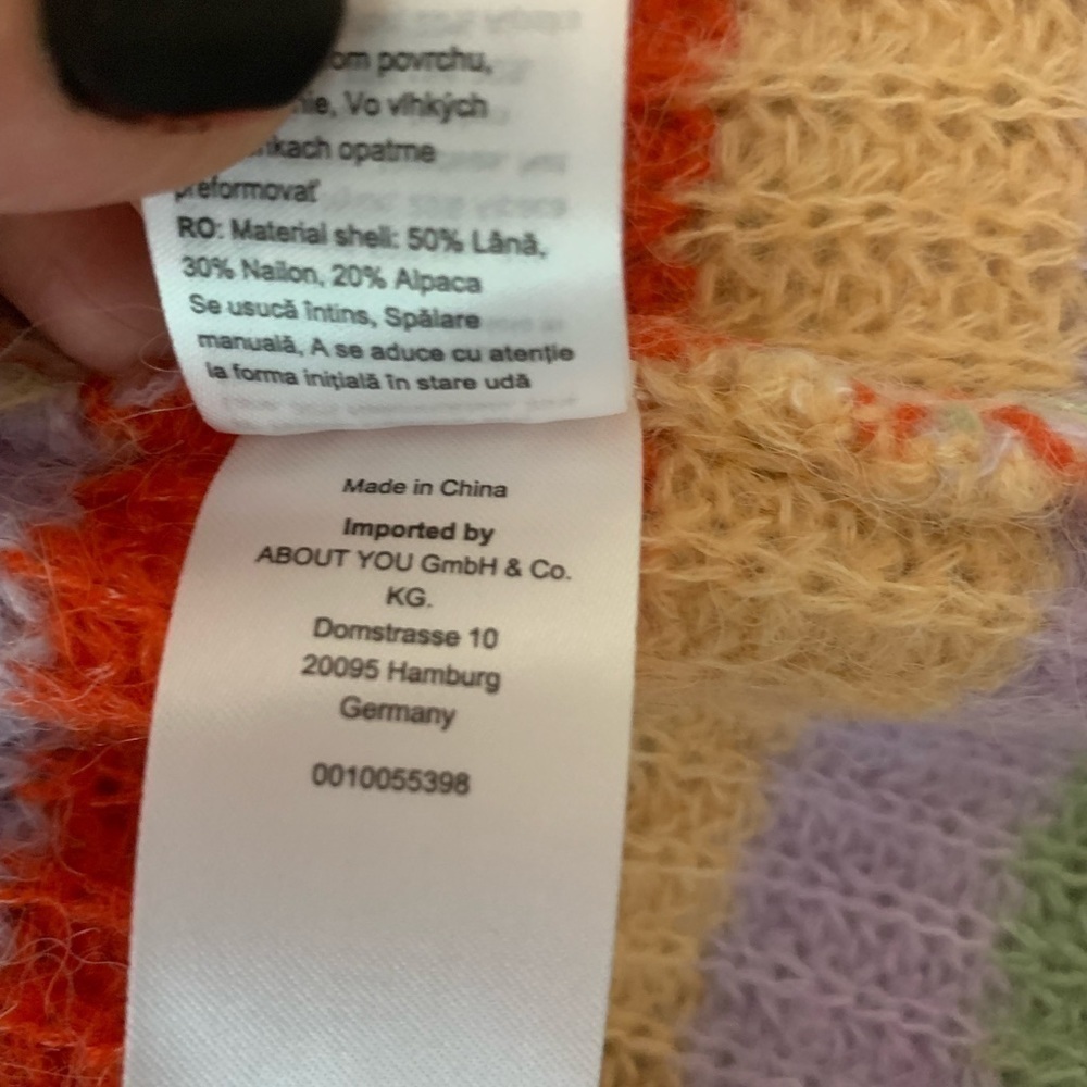 Edited Louise multicolored alpaca pullover sweater EU size 36 - Picture 11 of 11